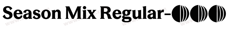 Season Mix Regular字体转换